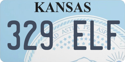 KS license plate 329ELF