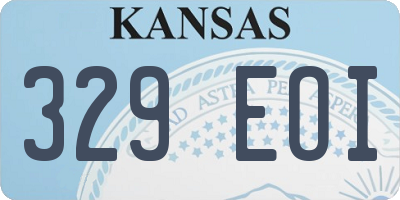 KS license plate 329EOI