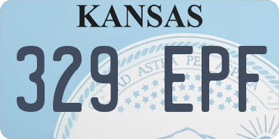 KS license plate 329EPF