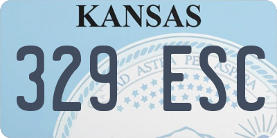 KS license plate 329ESC