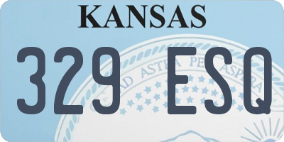 KS license plate 329ESQ