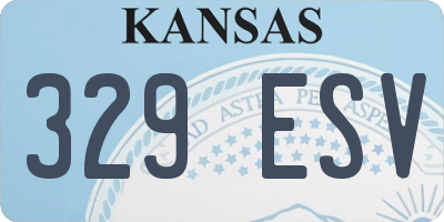 KS license plate 329ESV