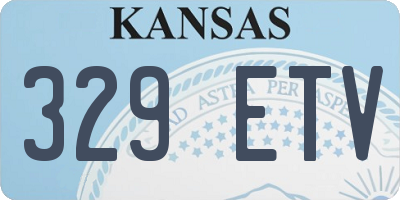 KS license plate 329ETV