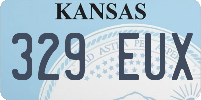 KS license plate 329EUX