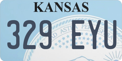 KS license plate 329EYU