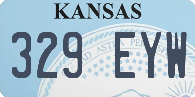 KS license plate 329EYW