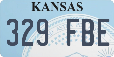 KS license plate 329FBE