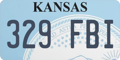KS license plate 329FBI