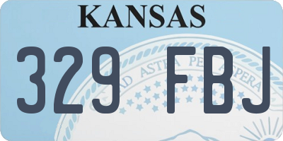 KS license plate 329FBJ
