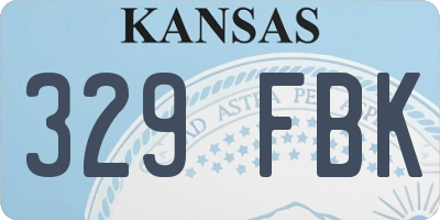 KS license plate 329FBK