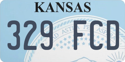 KS license plate 329FCD