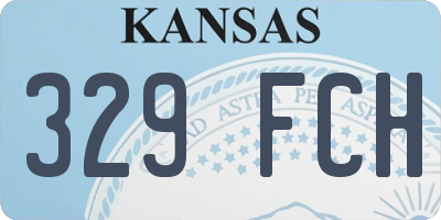 KS license plate 329FCH