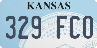 KS license plate 329FCO