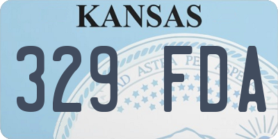KS license plate 329FDA