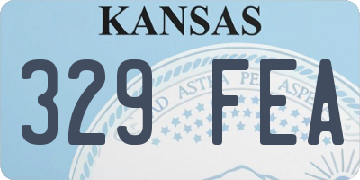 KS license plate 329FEA