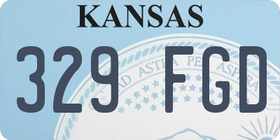 KS license plate 329FGD