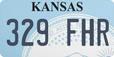 KS license plate 329FHR