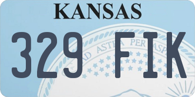 KS license plate 329FIK