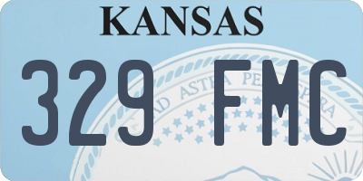 KS license plate 329FMC