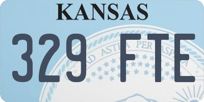 KS license plate 329FTE