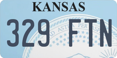 KS license plate 329FTN