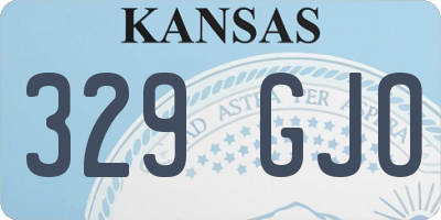 KS license plate 329GJO
