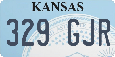 KS license plate 329GJR