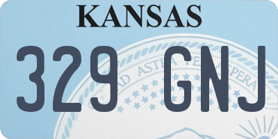 KS license plate 329GNJ