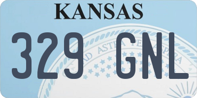 KS license plate 329GNL