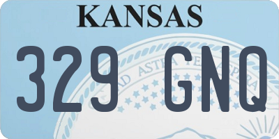KS license plate 329GNQ