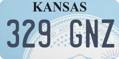 KS license plate 329GNZ