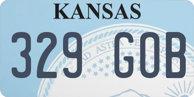 KS license plate 329GOB