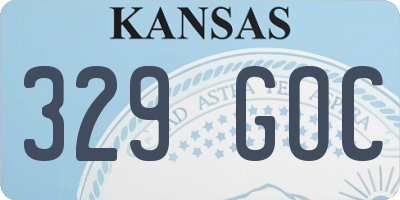 KS license plate 329GOC