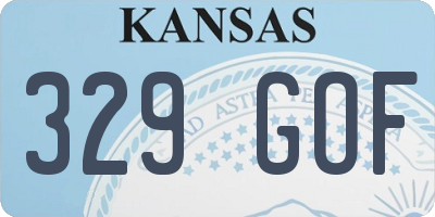 KS license plate 329GOF