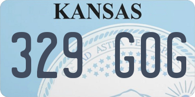 KS license plate 329GOG