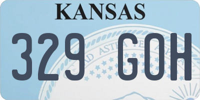 KS license plate 329GOH
