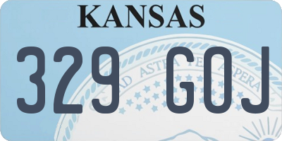 KS license plate 329GOJ