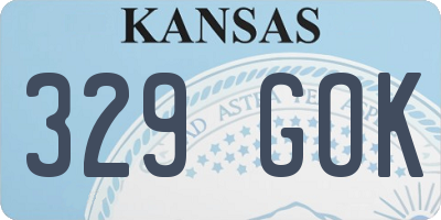 KS license plate 329GOK