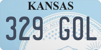 KS license plate 329GOL