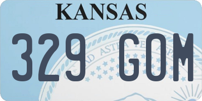 KS license plate 329GOM