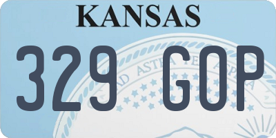 KS license plate 329GOP