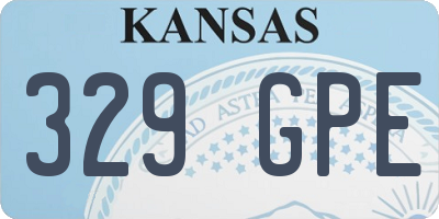 KS license plate 329GPE