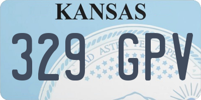 KS license plate 329GPV