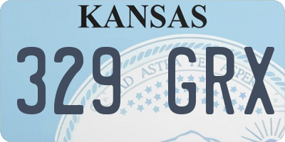 KS license plate 329GRX