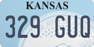KS license plate 329GUQ