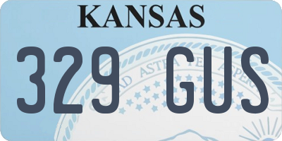 KS license plate 329GUS