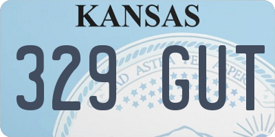 KS license plate 329GUT