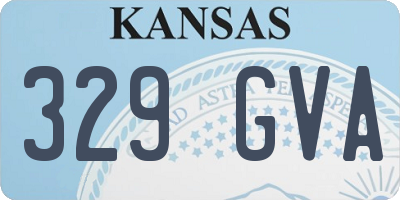 KS license plate 329GVA