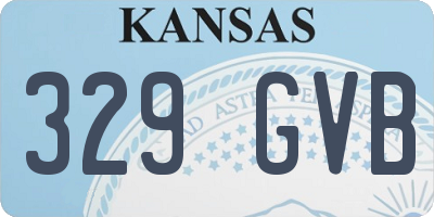 KS license plate 329GVB