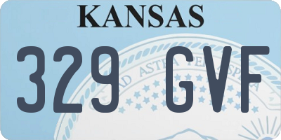 KS license plate 329GVF